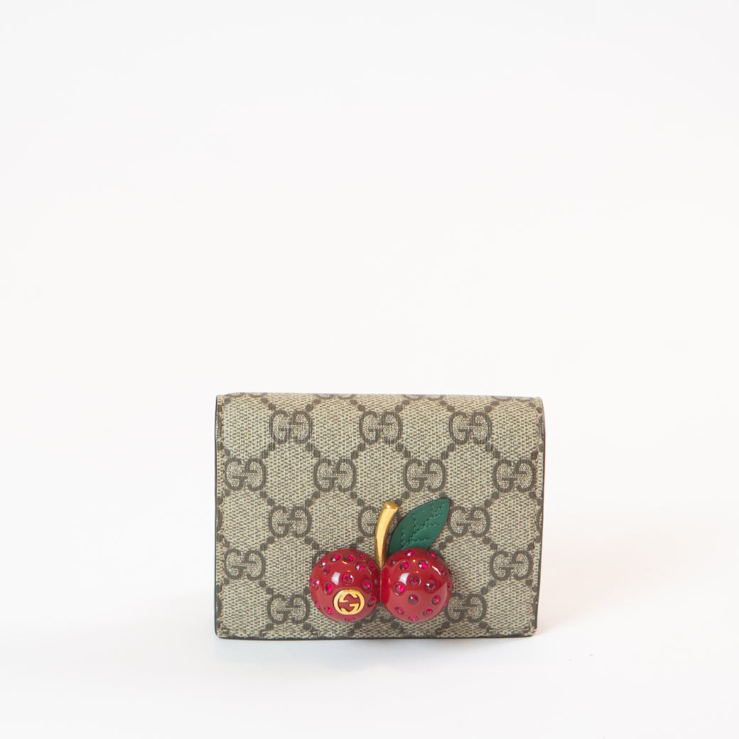 Gucci GG Supreme Cherry Card Case Wallet – Sncvintage