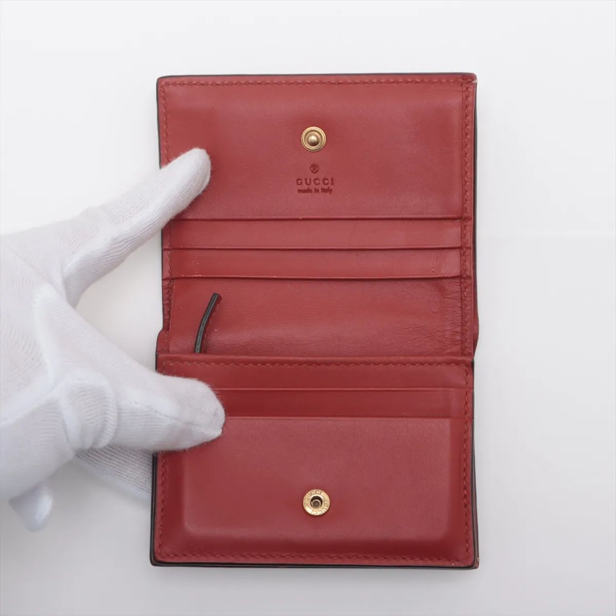 Gucci GG Supreme Cherry Card Case Wallet