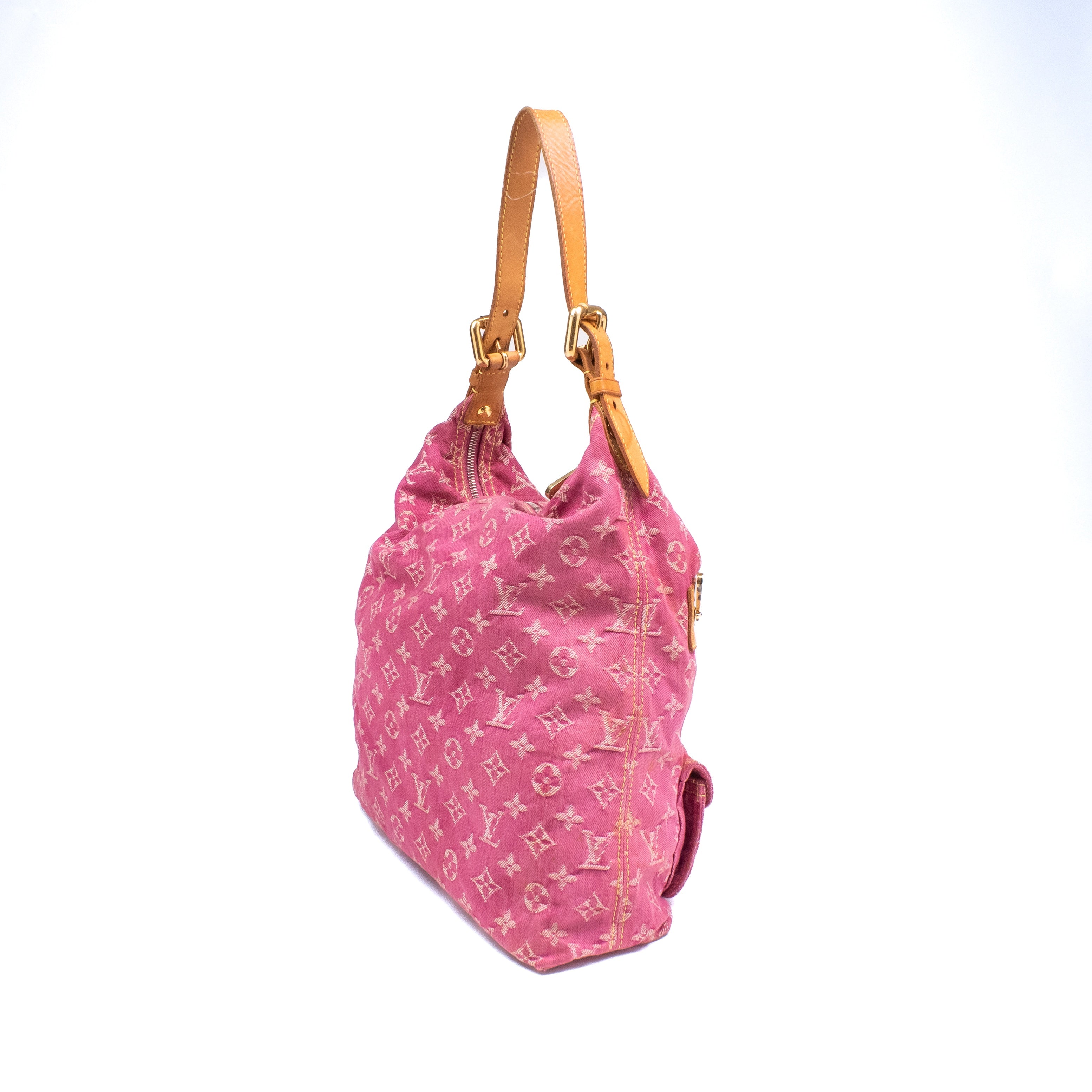 Louis Vuitton Pink Denim Baggy GM
