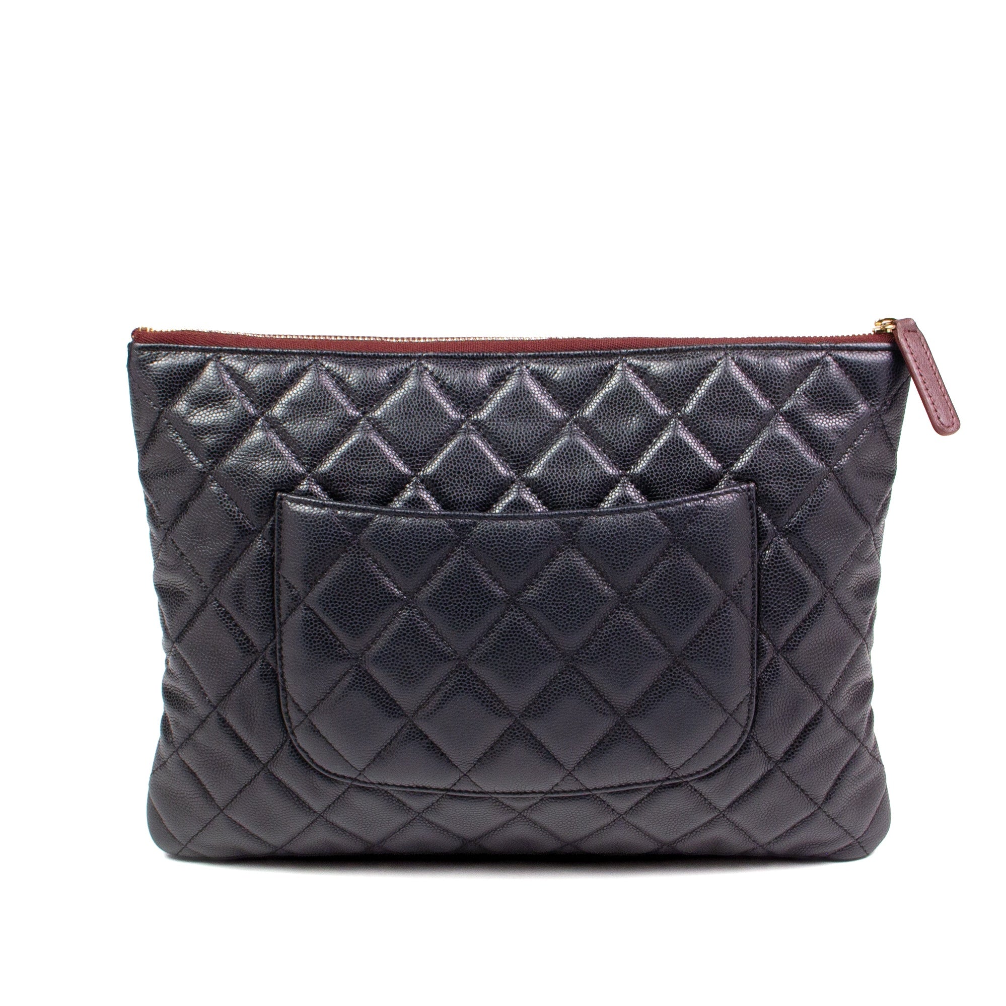 Chanel Quilted Caviar Pouch