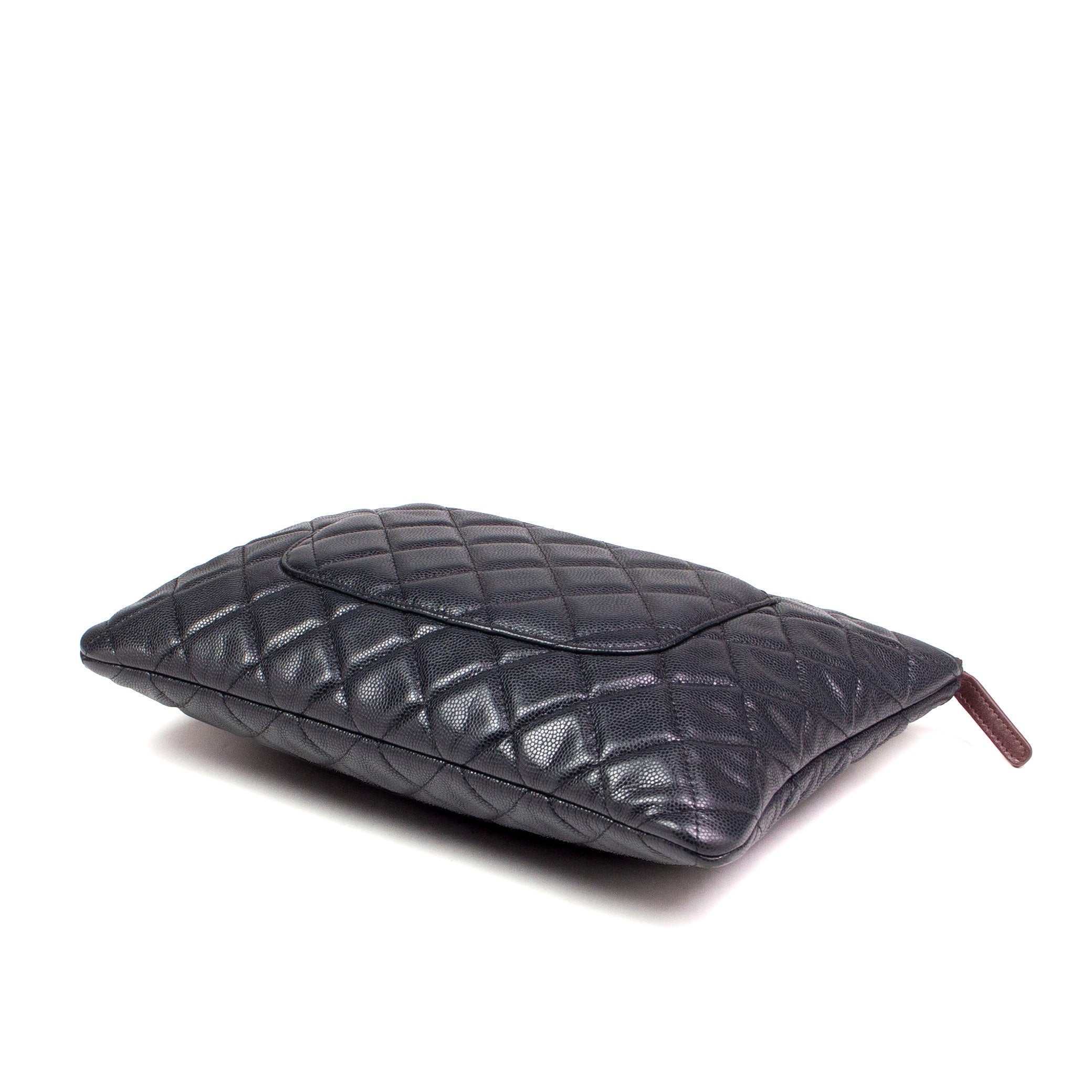 Chanel Quilted Caviar Pouch