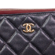 Chanel Quilted Caviar Pouch