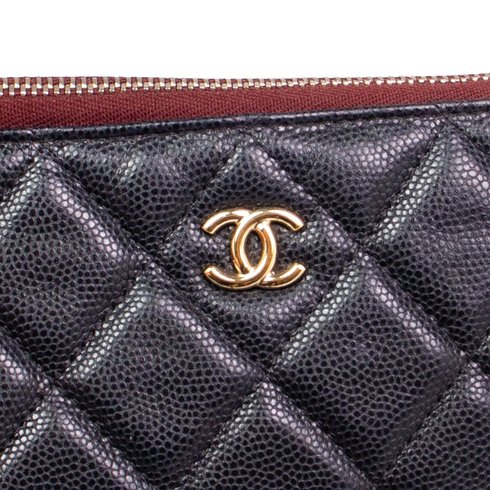 Chanel Quilted Caviar Pouch