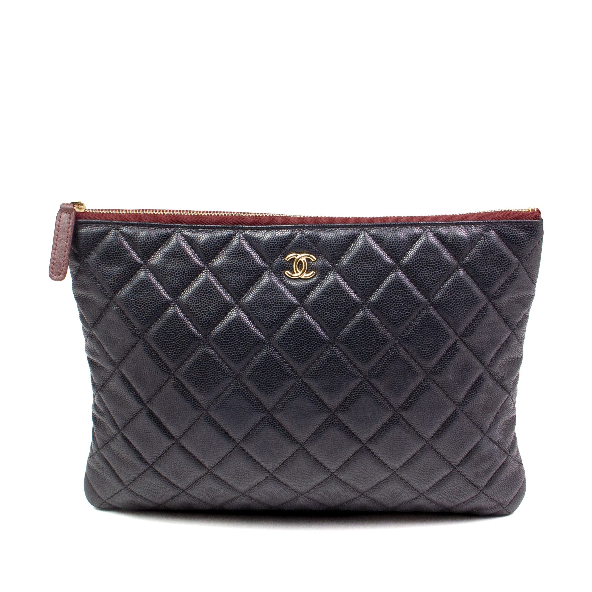 Chanel Quilted Caviar Pouch