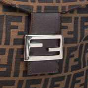 Fendi Zucca Fold Over Baguette Bag