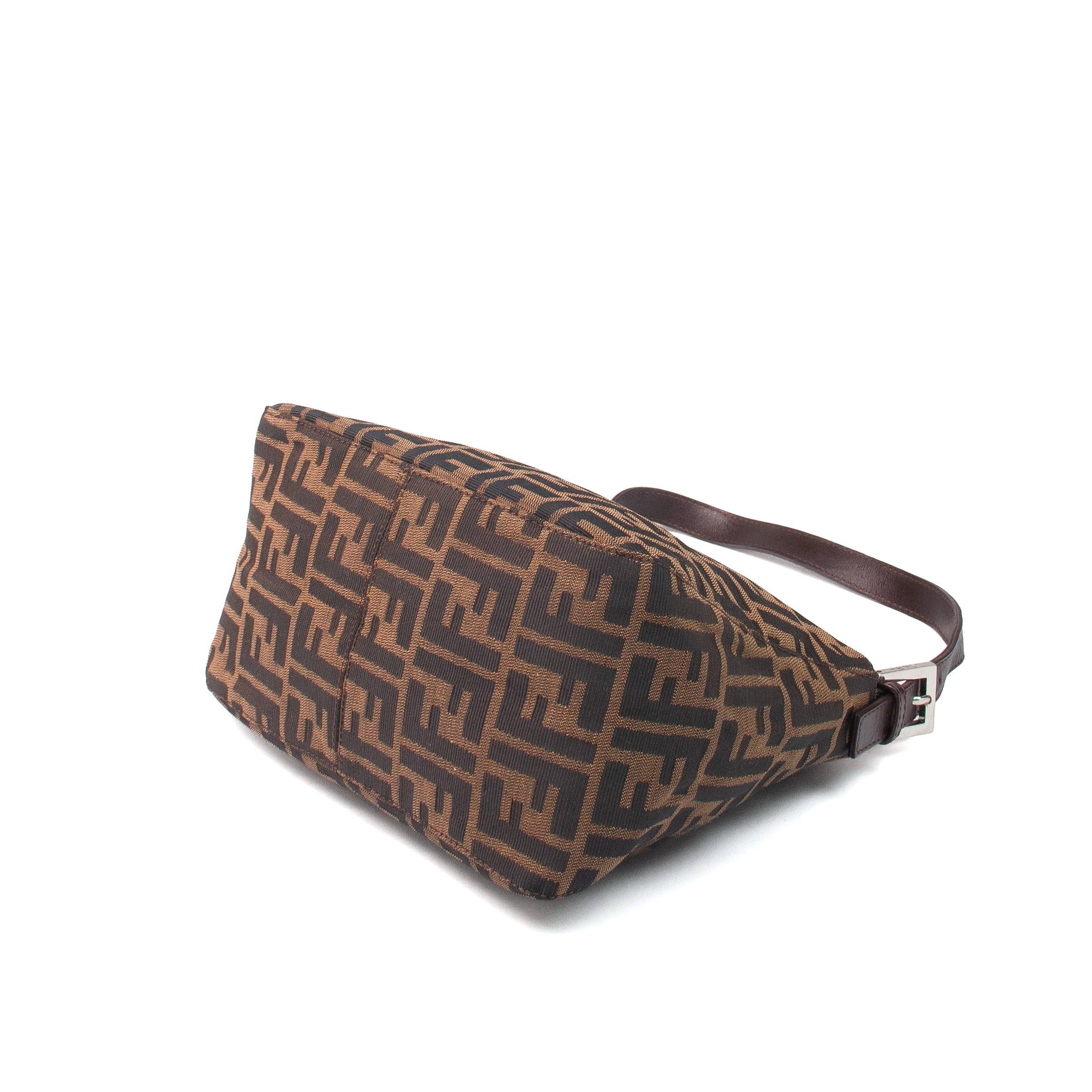 Fendi Zucca Fold Over Baguette Bag
