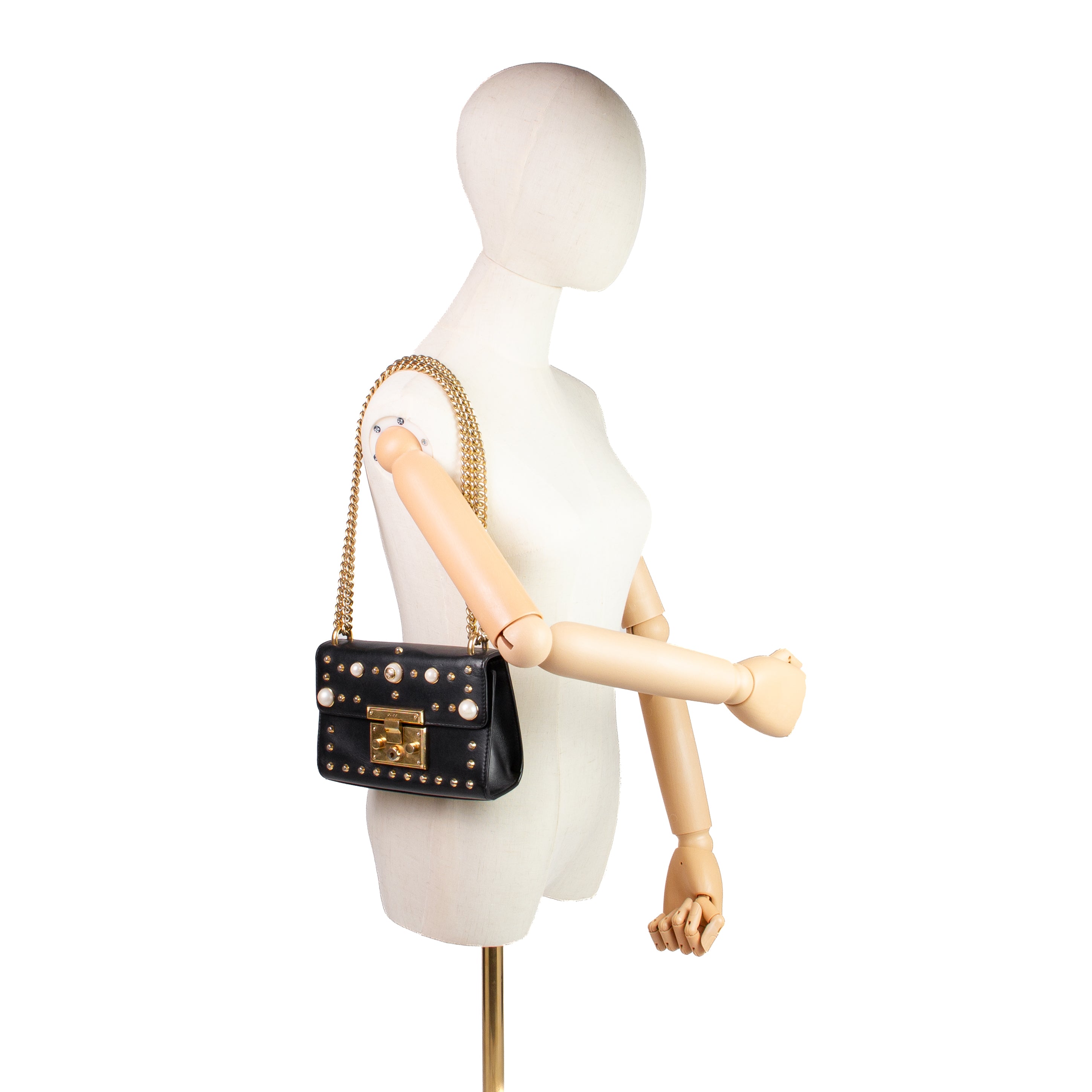 Gucci Faux Pearl Padlock Small