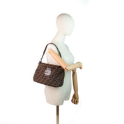 Fendi Zucca Fold Over Baguette Bag