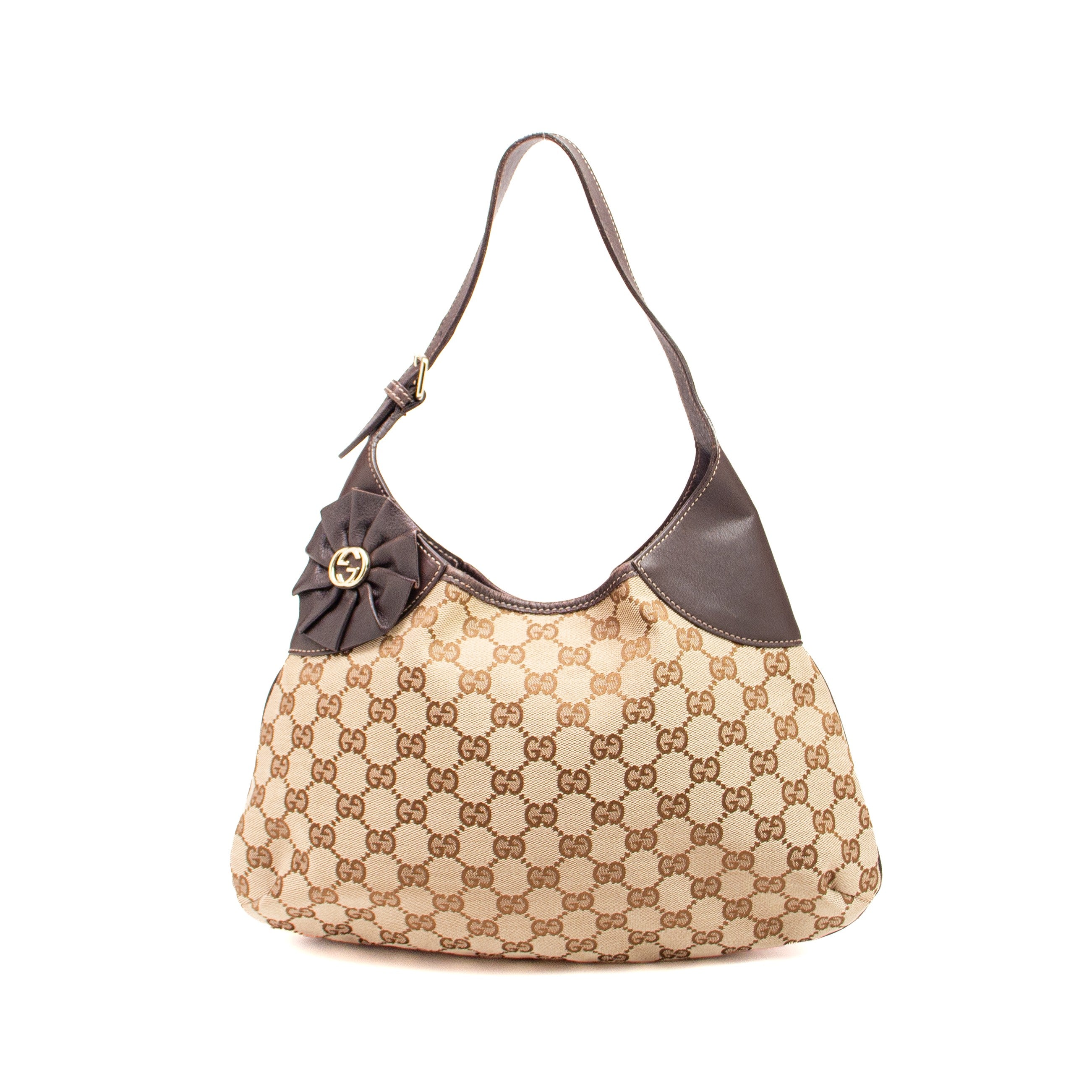Gucci GG Canvas Trophy Hobo Bag