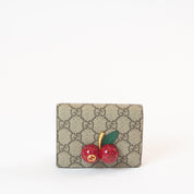 Gucci GG Supreme Cherry Card Case Wallet