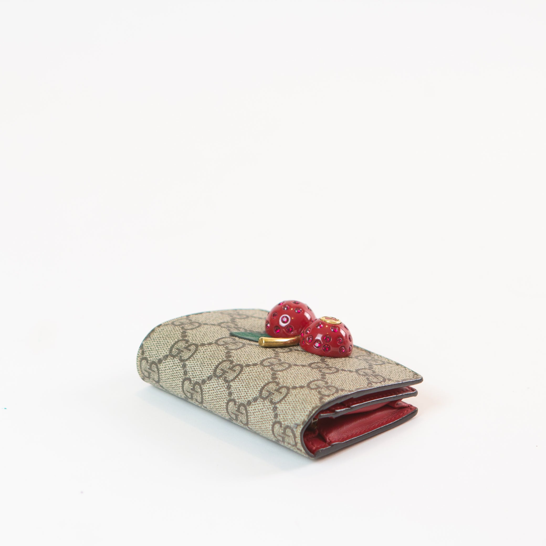 Gucci GG Supreme Cherry Card Case Wallet