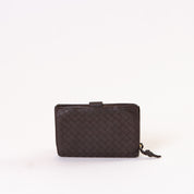 Bottega Veneta Intrecciato Round Zipper Wallet