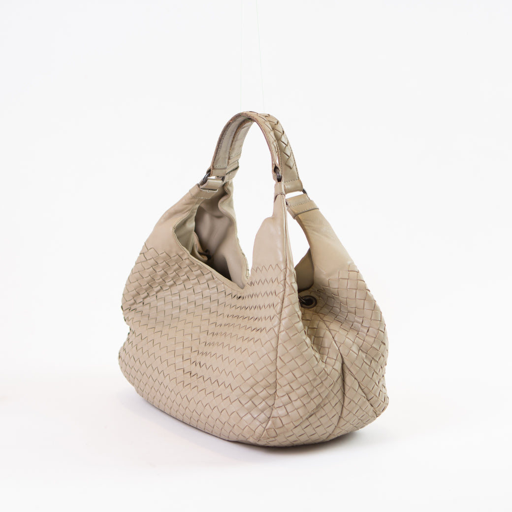 Bottega Veneta Gray Intrecciato Campana Hobo