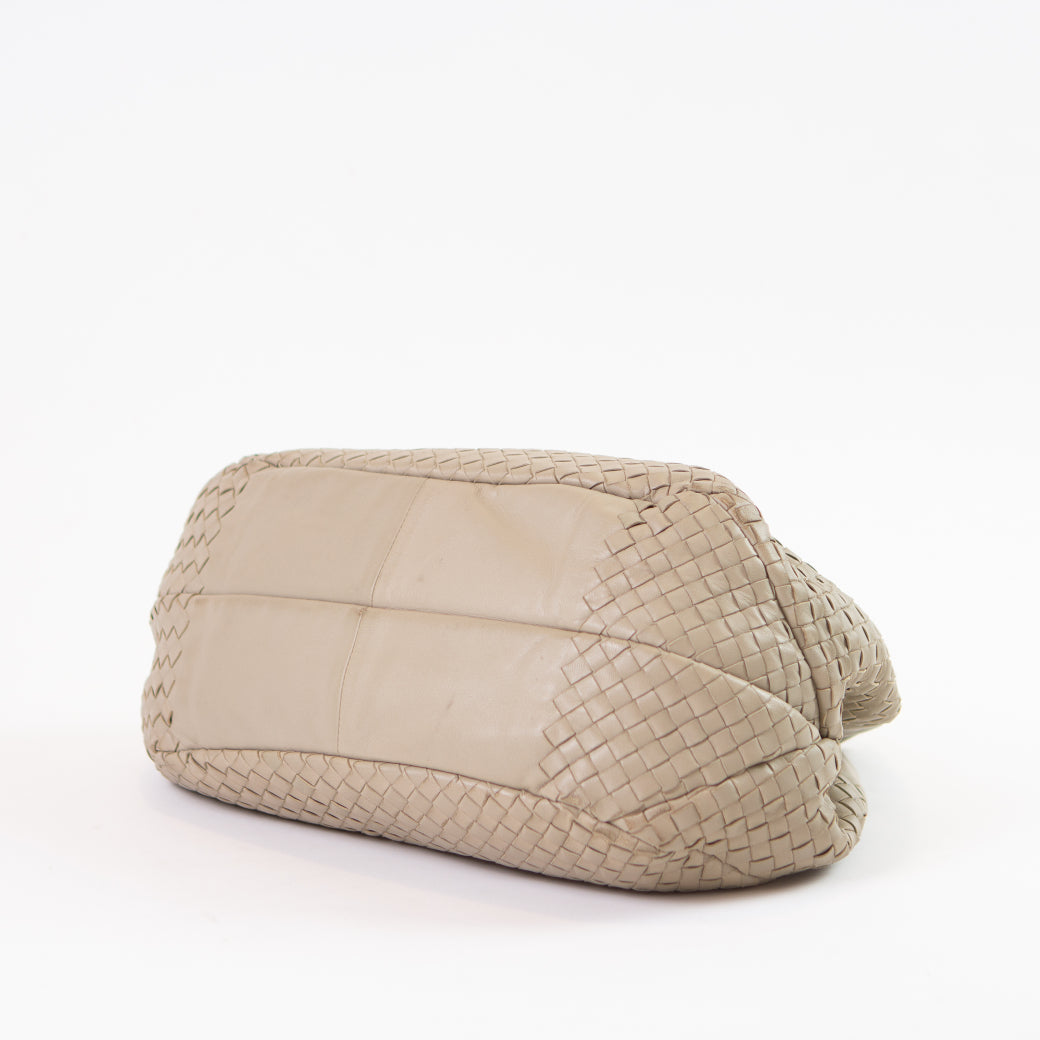 Bottega Veneta Gray Intrecciato Campana Hobo