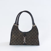 Gucci GG Monogram Jackie Black Leather
