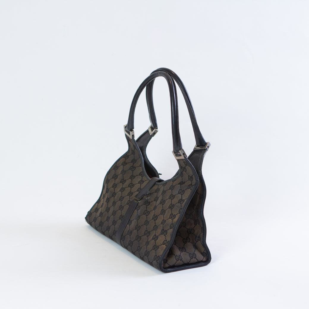 Gucci GG Monogram Jackie Black Leather