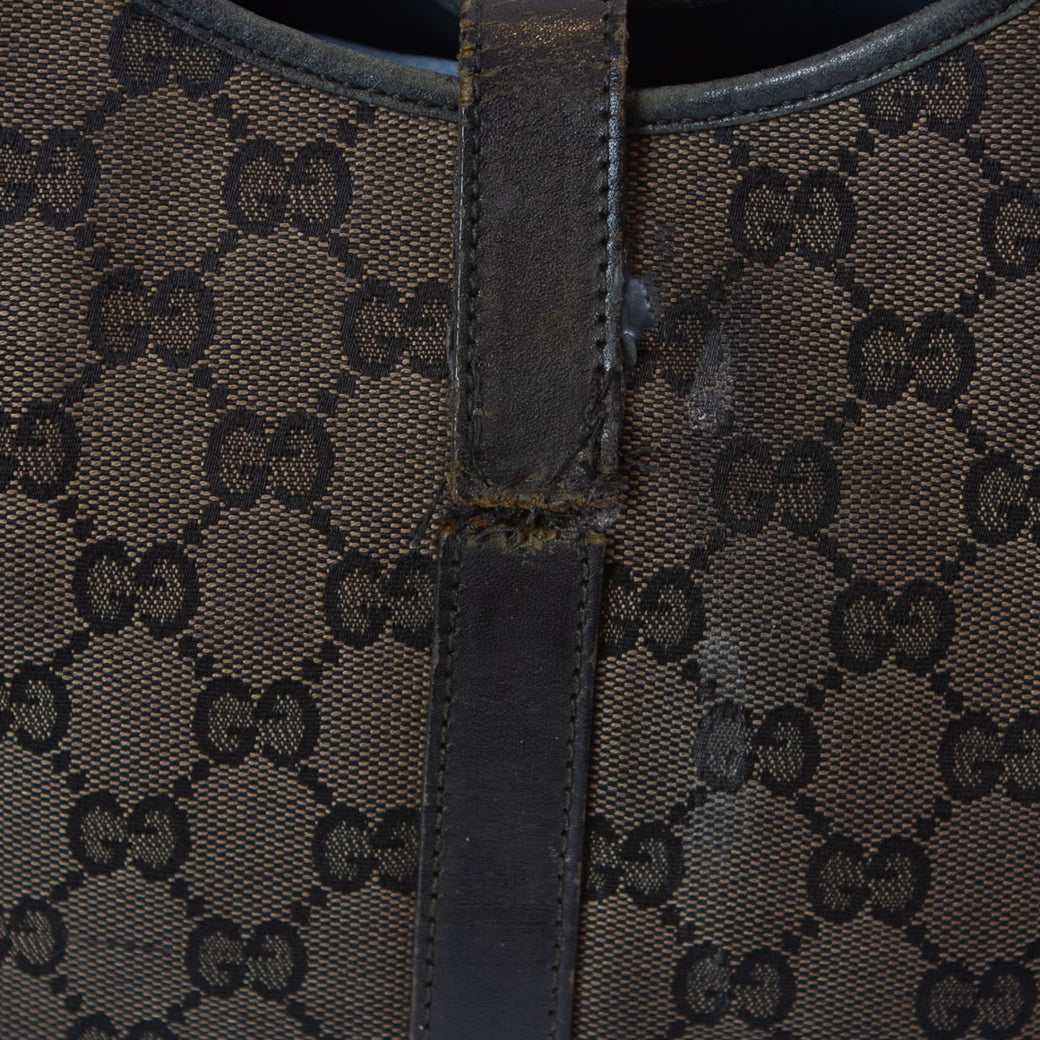 Gucci GG Monogram Jackie Black Leather