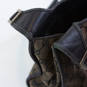 Gucci GG Monogram Jackie Black Leather