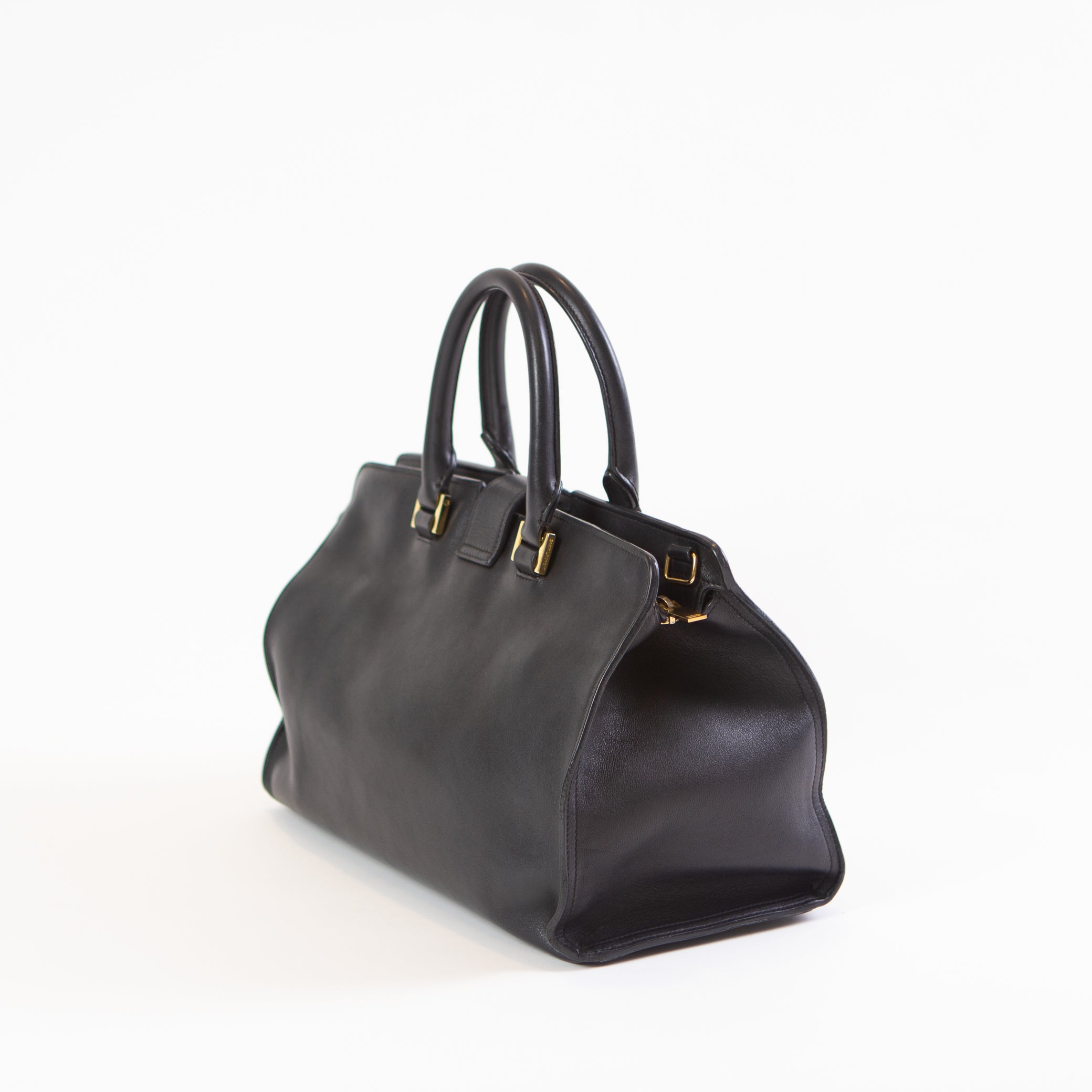 Saint Laurent Black Downtown Cabas