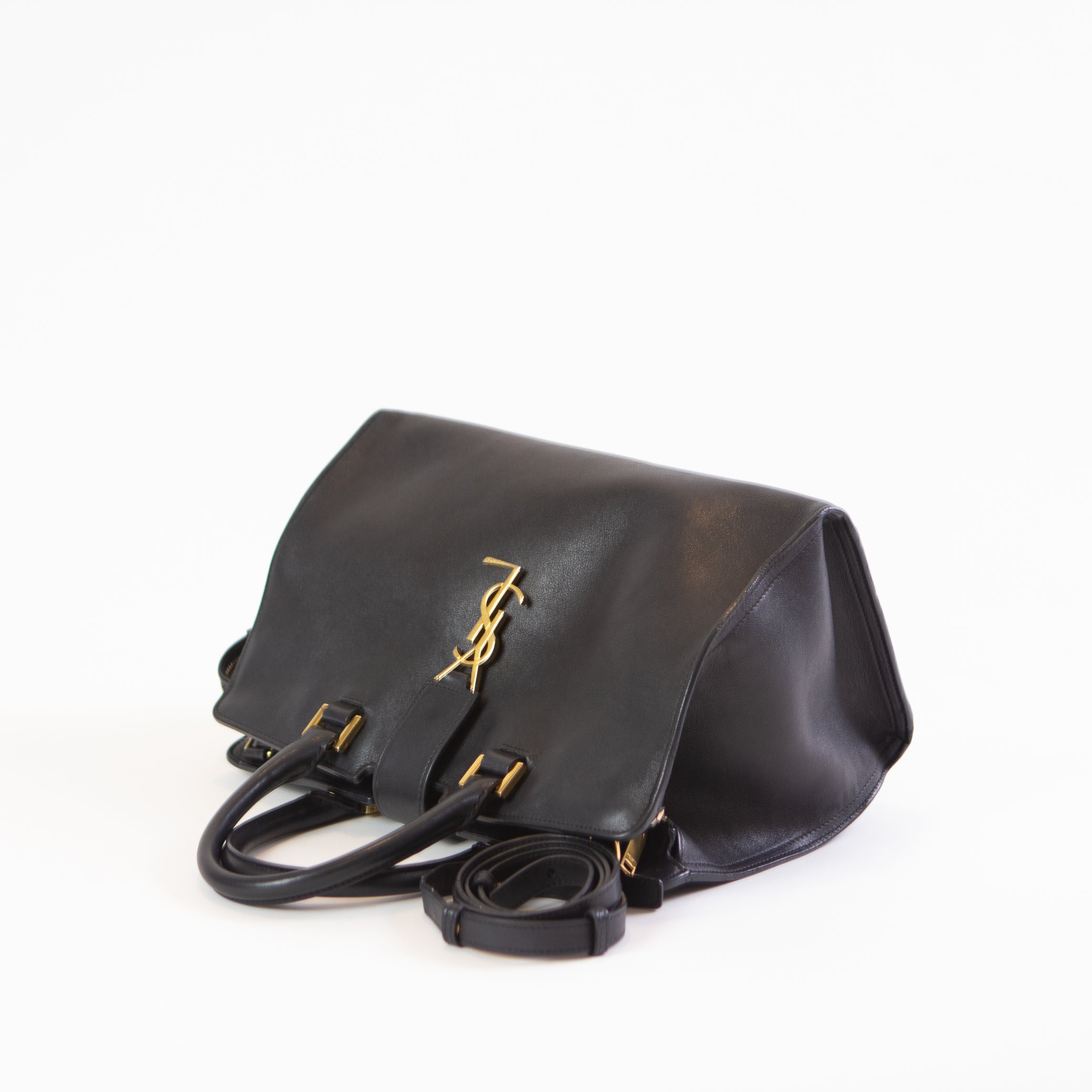 Saint Laurent Black Downtown Cabas